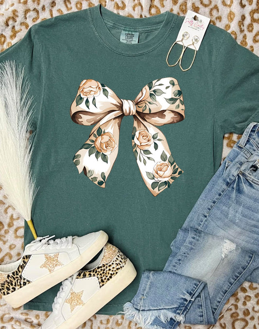 Vintage Floral Bow